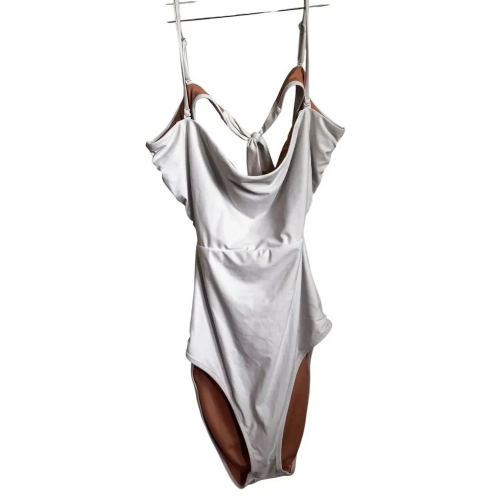 J.Crew Cutout tie-back one piece in white 14